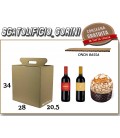 Scatola PANETTONE E BOTTIGLIA NATALE 28X20,5X34