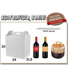 Scatola PANETTONE E BOTTIGLIA NATALE 34X21,5X32