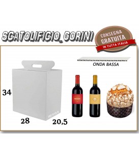 Scatola PANETTONE E BOTTIGLIA NATALE 28X20,5X34