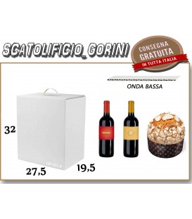 Scatola PANETTONE E BOTTIGLIA NATALE 27,5X19,5X32