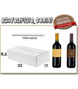 Scatola 2 BOTTIGLIE VINO E OLIO CON SEPARATORE 33x17x8,5