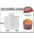 Scatola BIANCA PER PANETTONE  PICCOLO 13,5x13,5x15,5