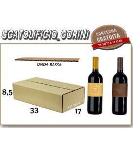 Scatola 2 BOTTIGLIE VINO E OLIO 33x17x8,5