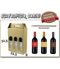 Scatola  PER 3 BOTTIGLIE DI VINO 25,5x8x32,5