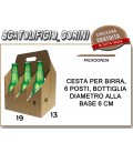 CESTA PER 6 BOTTIGLIE DI BIRRA 33 cl