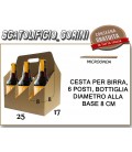 CESTA PER 6 BOTTIGLIE DI BIRRA 66 cl