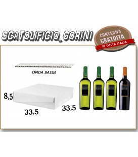 Scatola 4 BOTTIGLIE VINO E OLIO 33,5x33,5x8,5