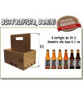 CESTA PER 6 BOTTIGLIE DI BIRRA 33 cl