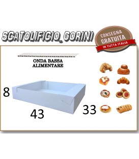 Scatola vassoio 43x33x8 cartone alimentare