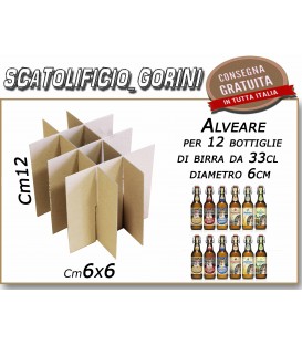 ALVEARE 12 POSTI PER BOTTIGLIE DI BIRRA 33 cl