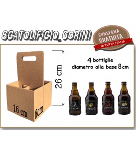 CESTA PER 4 BOTTIGLIE DI BIRRA 66 cl