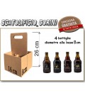 CESTA PER 4 BOTTIGLIE DI BIRRA 66 cl