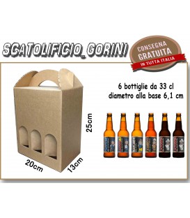 CONFEZIONE PER 6 BOTTIGLIE DI BIRRA 33 cl