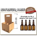 CESTA PER 4 BOTTIGLIE DI BIRRA 50 cl d7,5